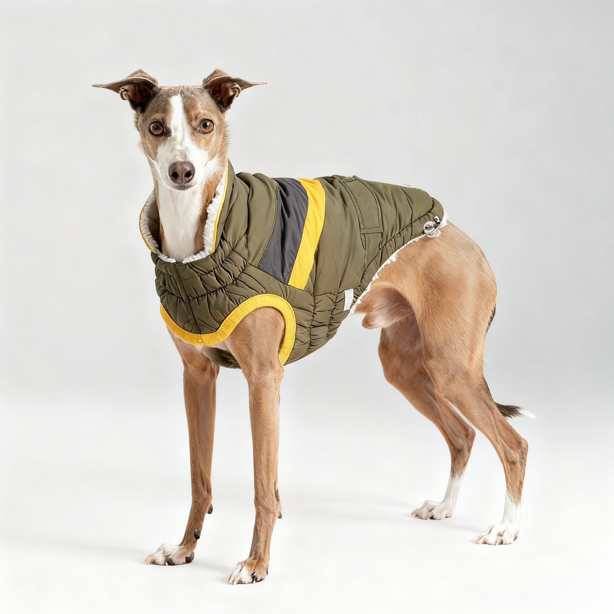 ARIMO “Trail Stripe Puffer” Dog Jacket