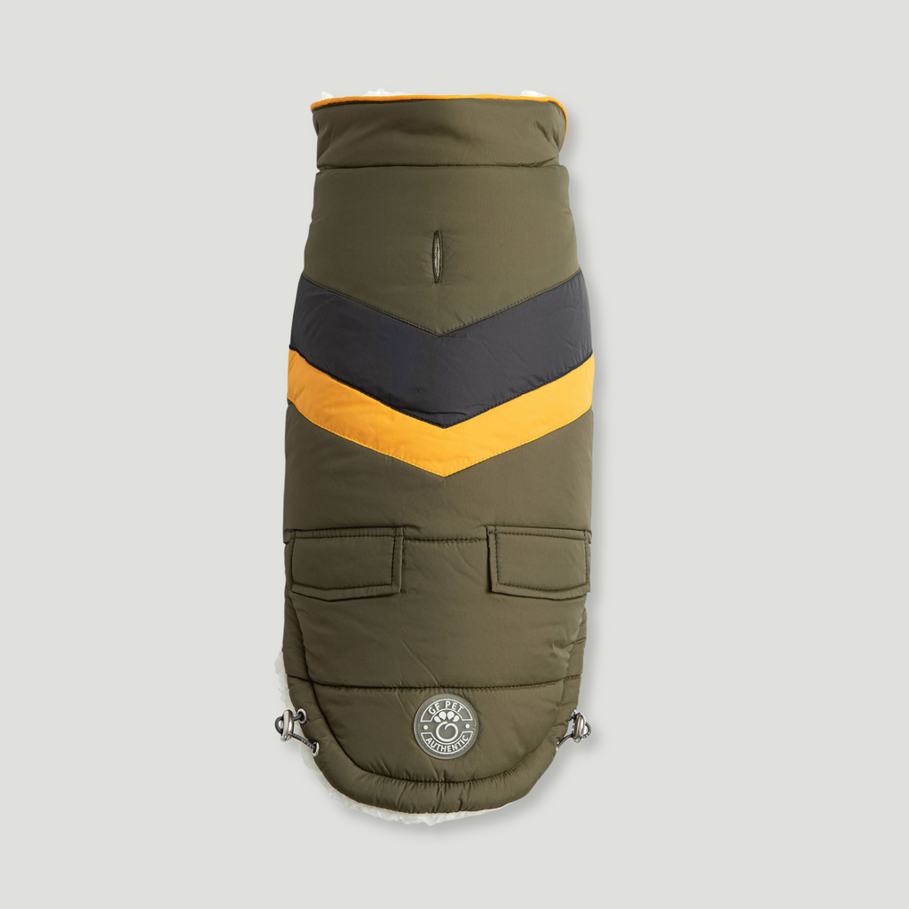 ARIMO “Trail Stripe Puffer” Dog Jacket