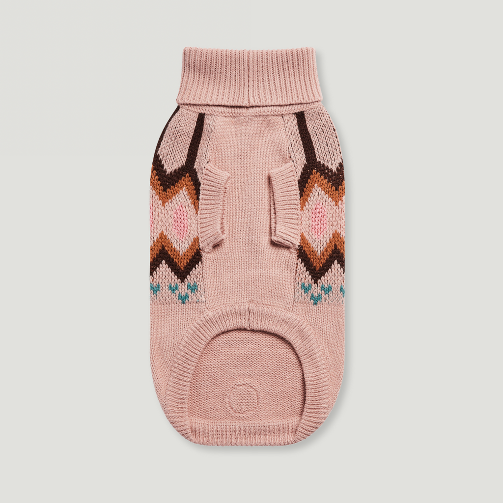 ARIMO “Heritage Knit” Dog Sweater — Pink