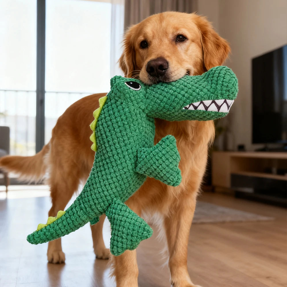 Croc Chew Buddy Plush Dog Toy