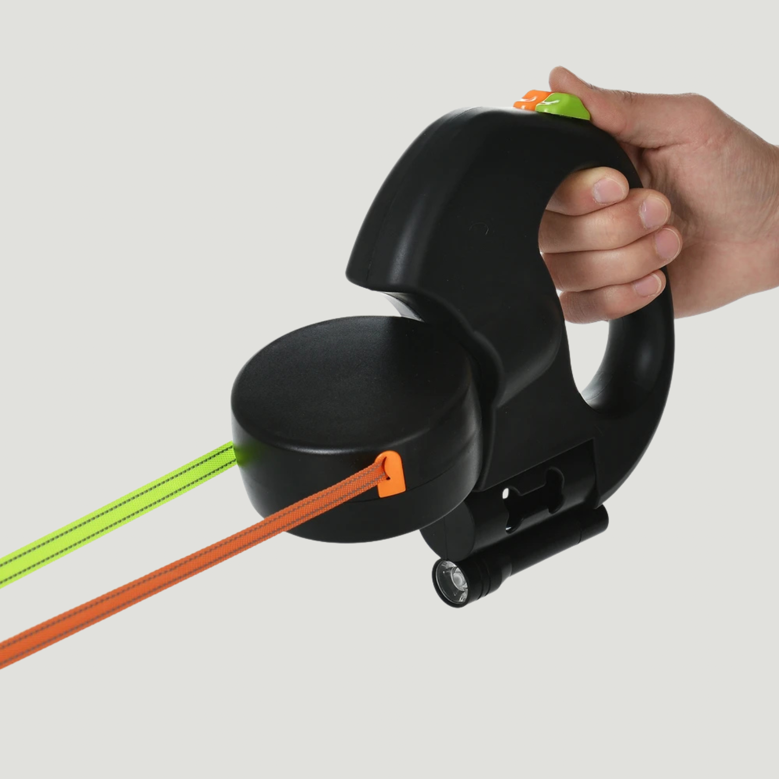 3M Retractable Dual Dog Leash with LED Light & 360° No-Tangle Design