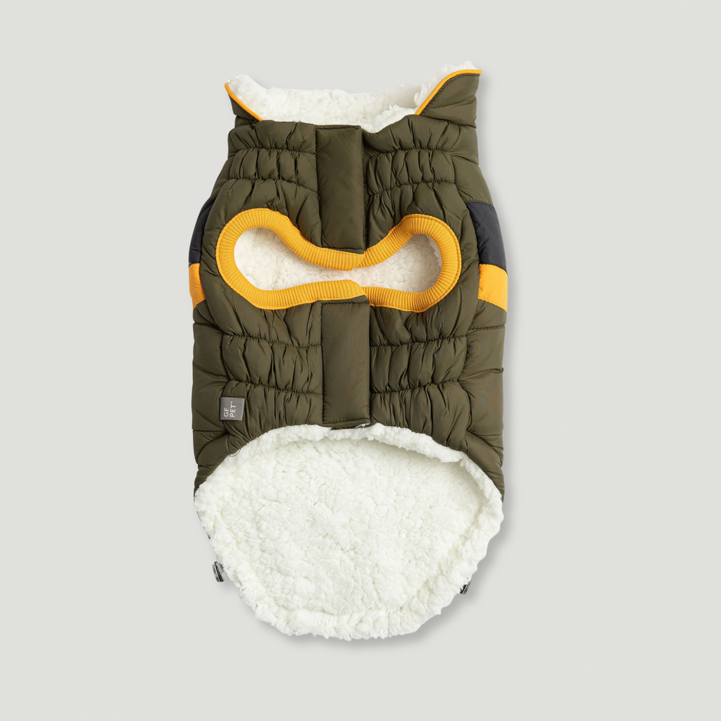 ARIMO “Trail Stripe Puffer” Dog Jacket