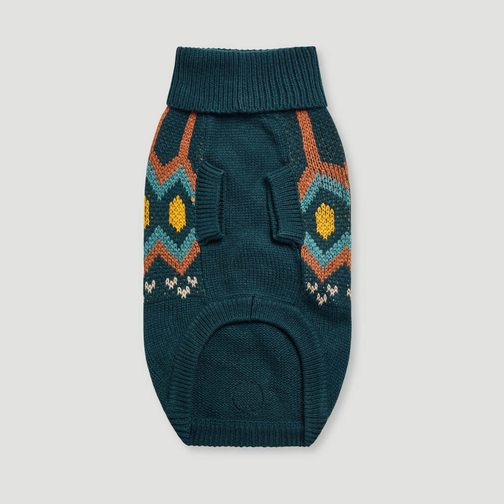 ARIMO “Heritage Knit” Dog Sweater — Teal