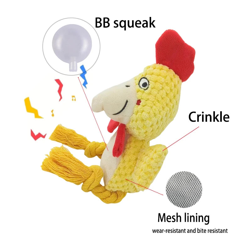 Little Buddies Crinkle & Squeaky Plush Dog Toy