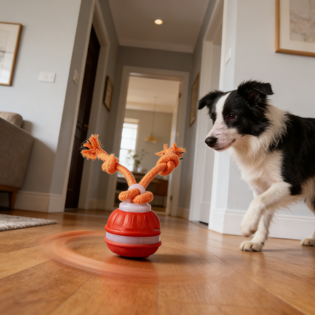 Interactive Motion-Activated Dog Ball Toy