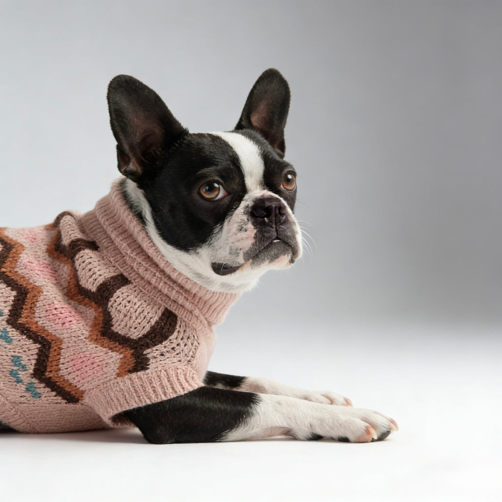 ARIMO “Heritage Knit” Dog Sweater — Pink