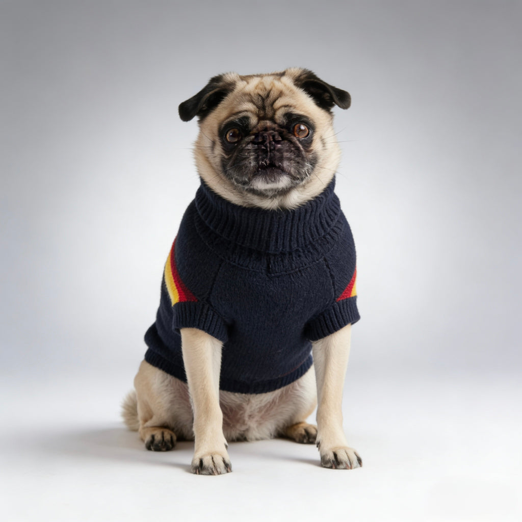 ARIMO “Retro Stripe” Dog Sweater — Navy