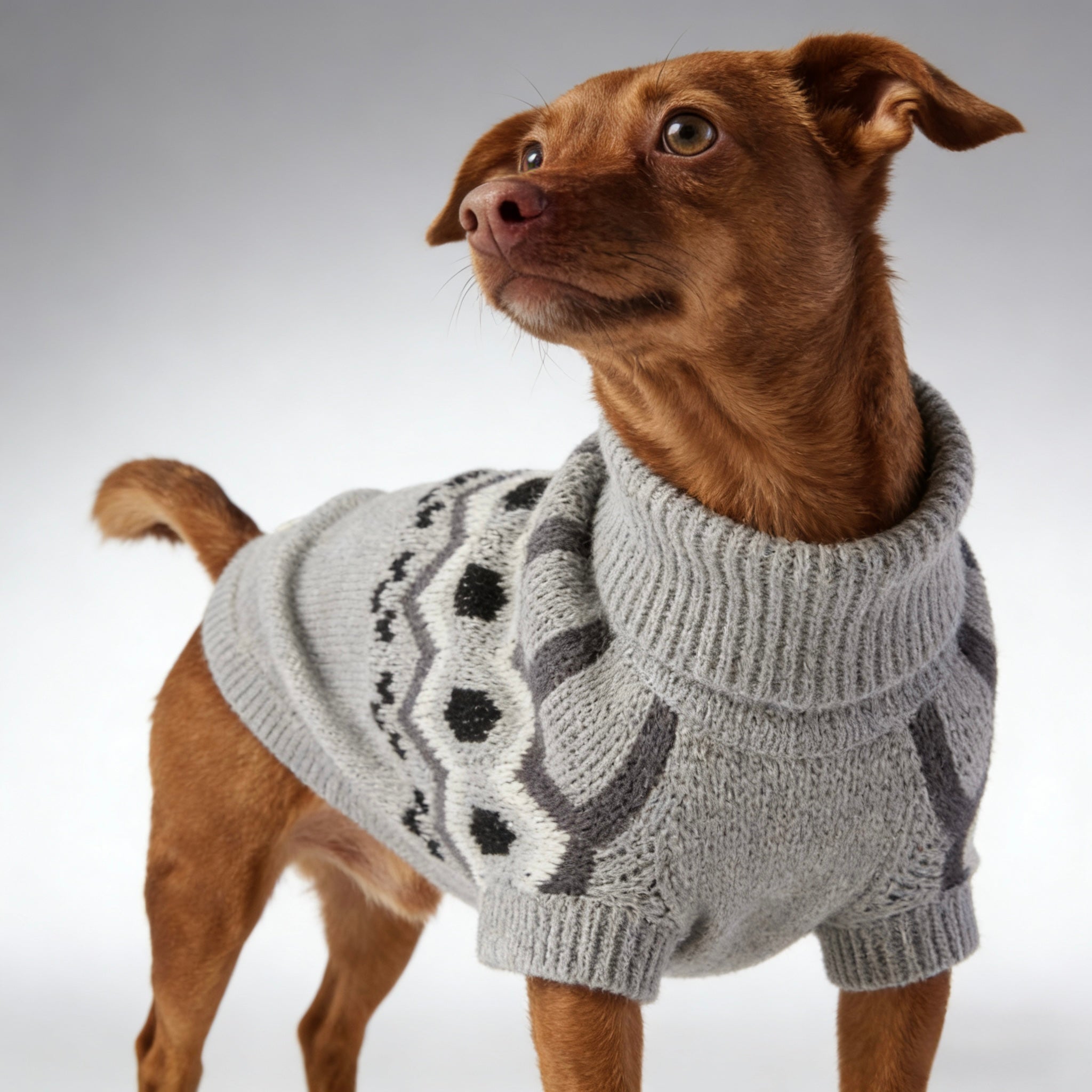 ARIMO “Heritage Knit” Dog Sweater — Grey Mix