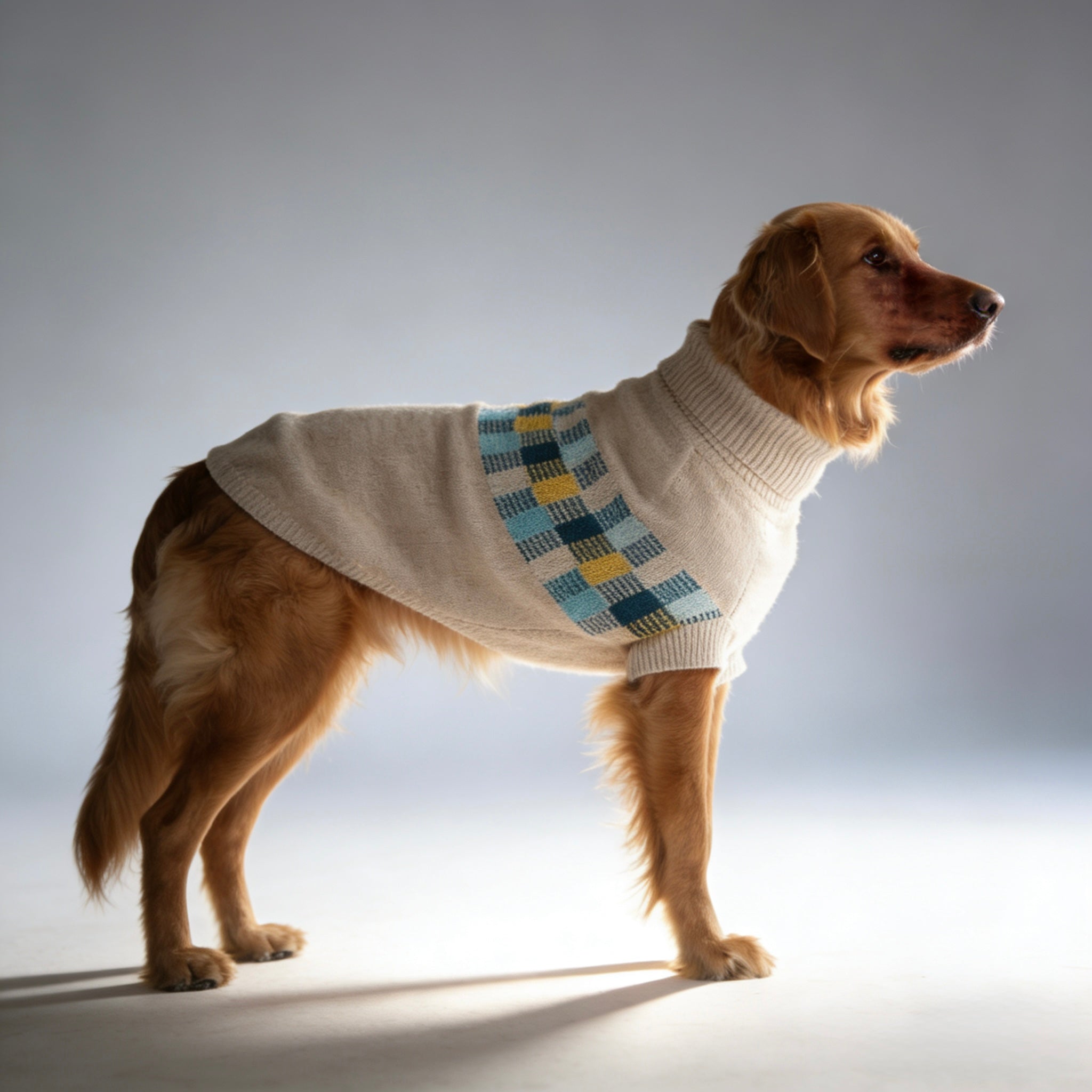 ARIMO “Winter Sailor” Dog Sweater — Oatmeal Multi