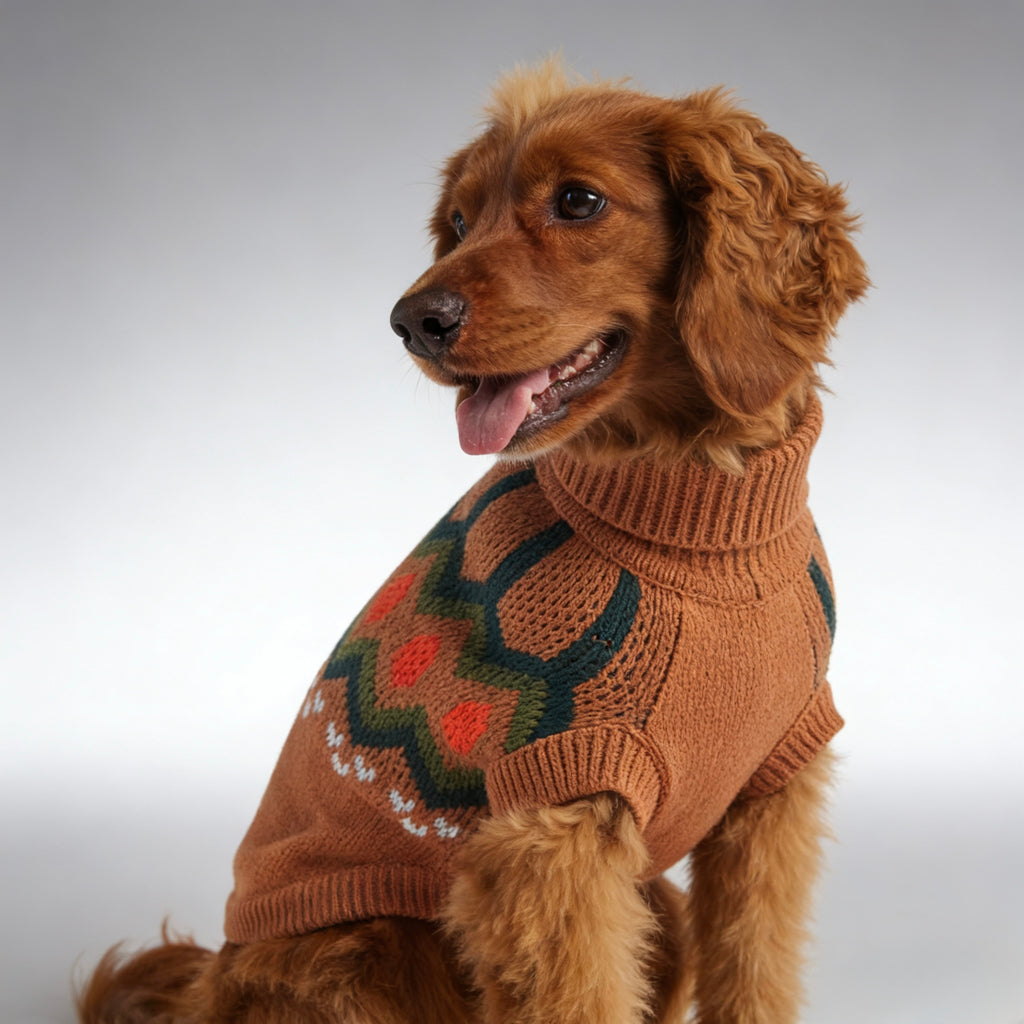 ARIMO “Heritage Knit” Dog Sweater — Hazelnut