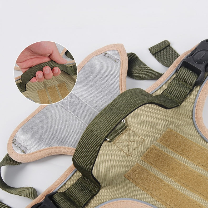 Dog Chest & Back Reflective Commuter Harness with Handle