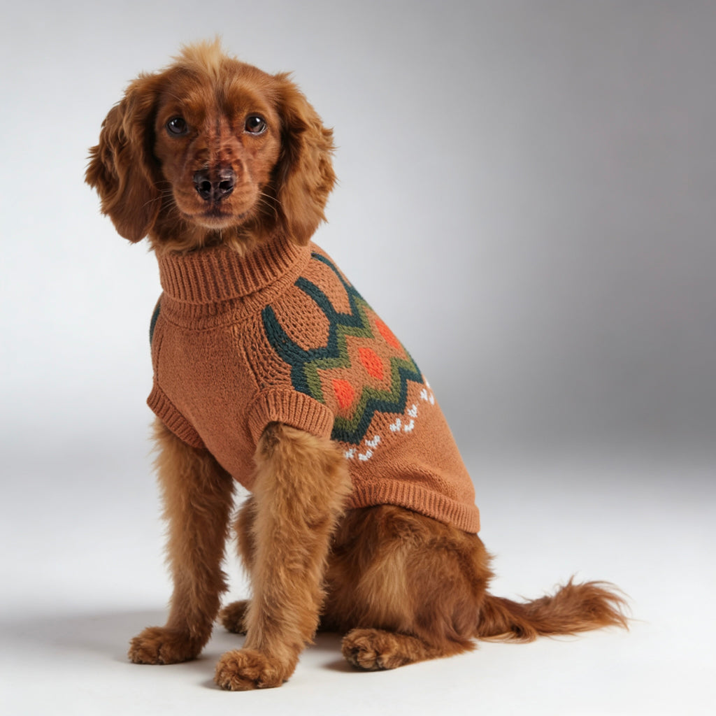 ARIMO “Heritage Knit” Dog Sweater — Hazelnut