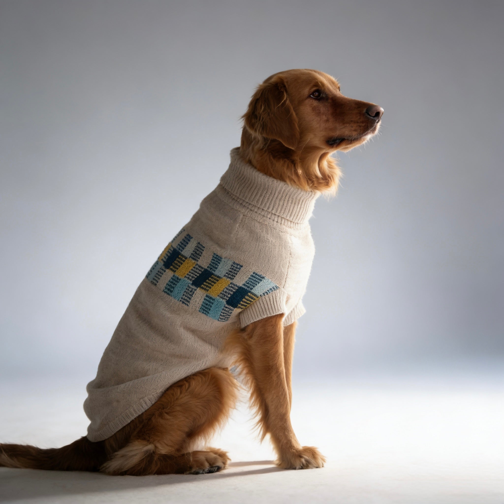 ARIMO “Winter Sailor” Dog Sweater — Oatmeal Multi