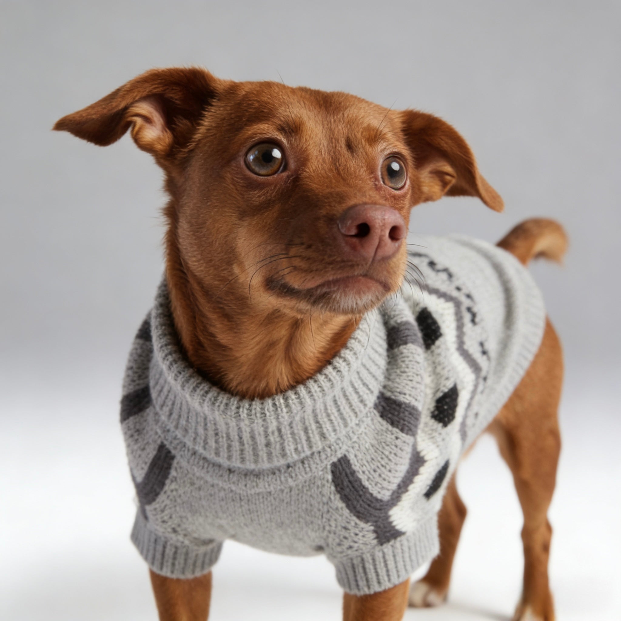 ARIMO “Heritage Knit” Dog Sweater — Grey Mix