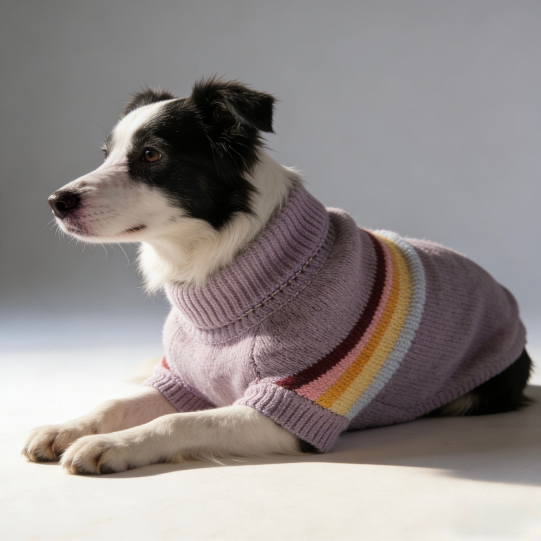 ARIMO “Retro Stripe” Dog Sweater — Lavender