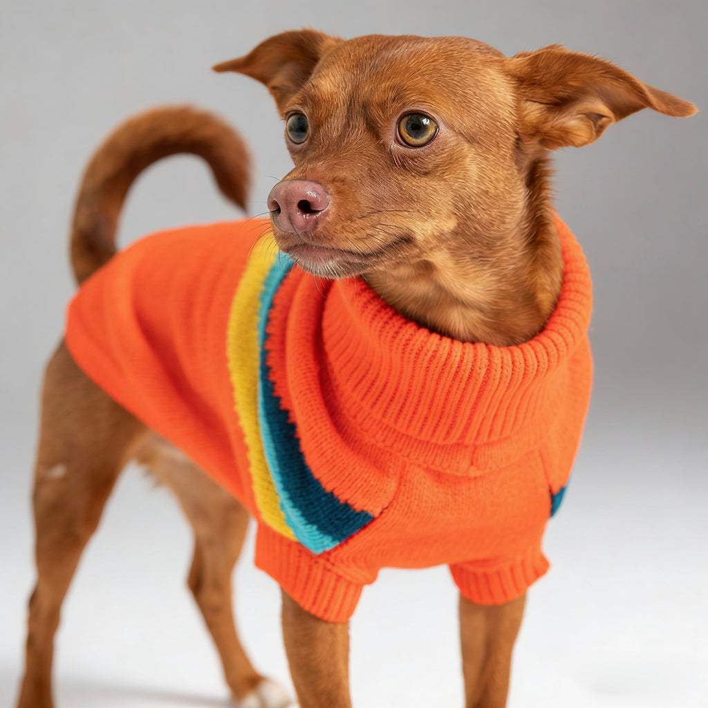 ARIMO “Retro Alpine” Dog Sweater — Orange
