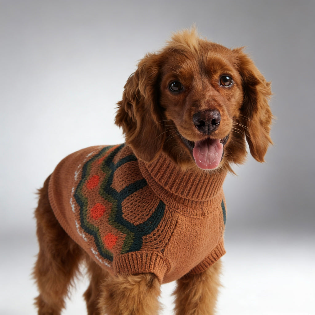 ARIMO “Heritage Knit” Dog Sweater — Hazelnut