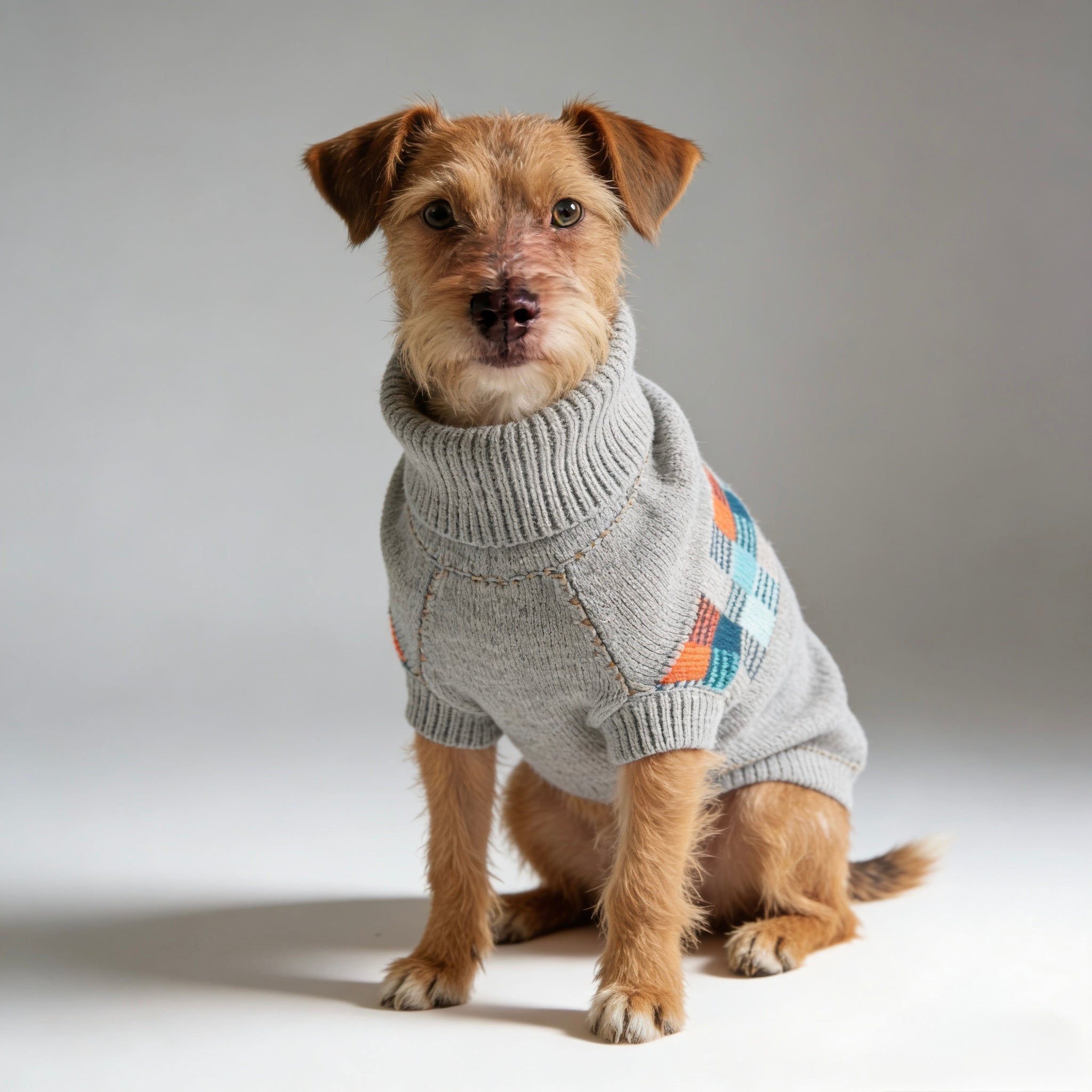 ARIMO “Winter Sailor” Dog Sweater — Grey Multi