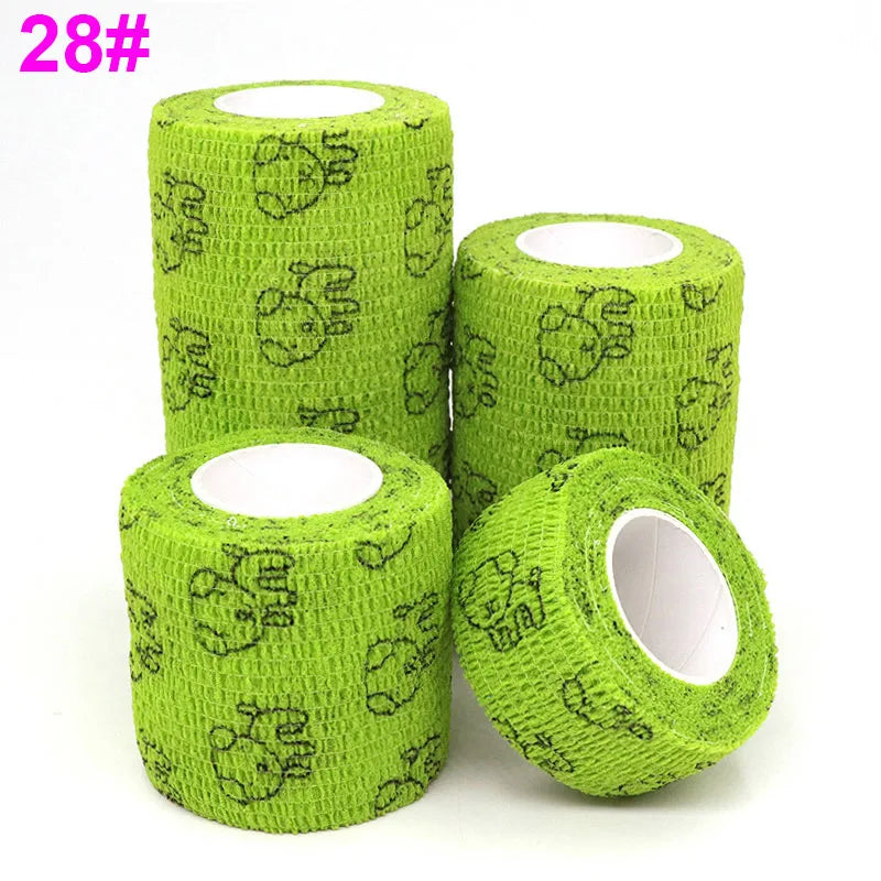 Colorful Bandage, Printed Self-Adhesive Wraps, 2.5cm-10cm