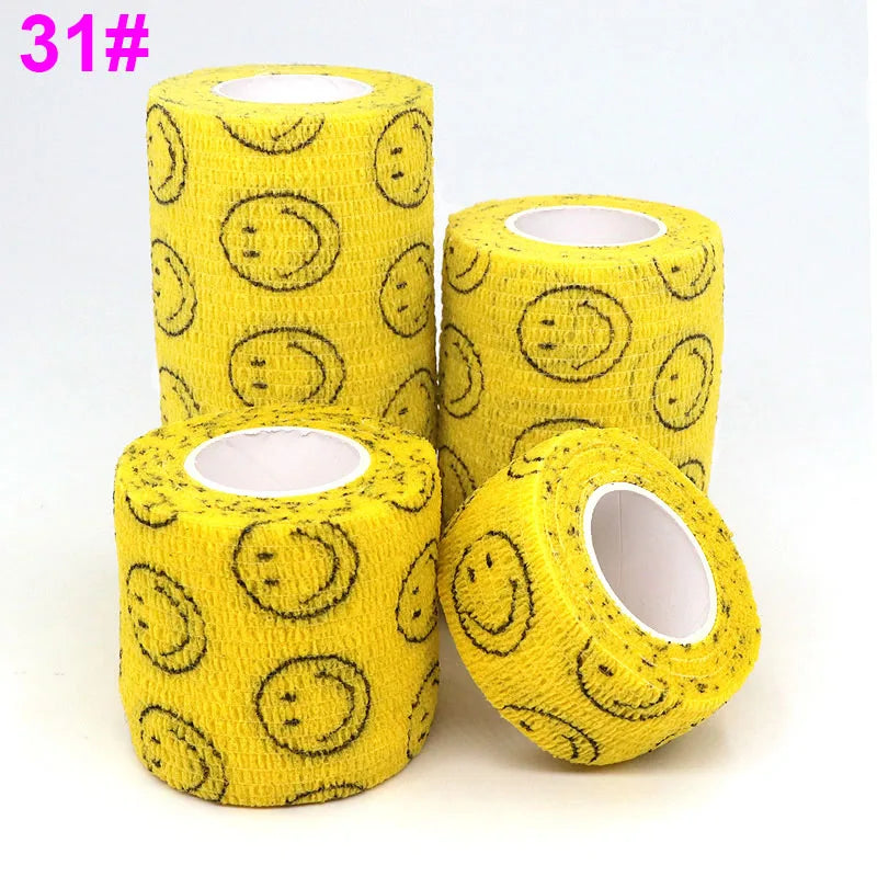 Colorful Bandage, Printed Self-Adhesive Wraps, 2.5cm-10cm