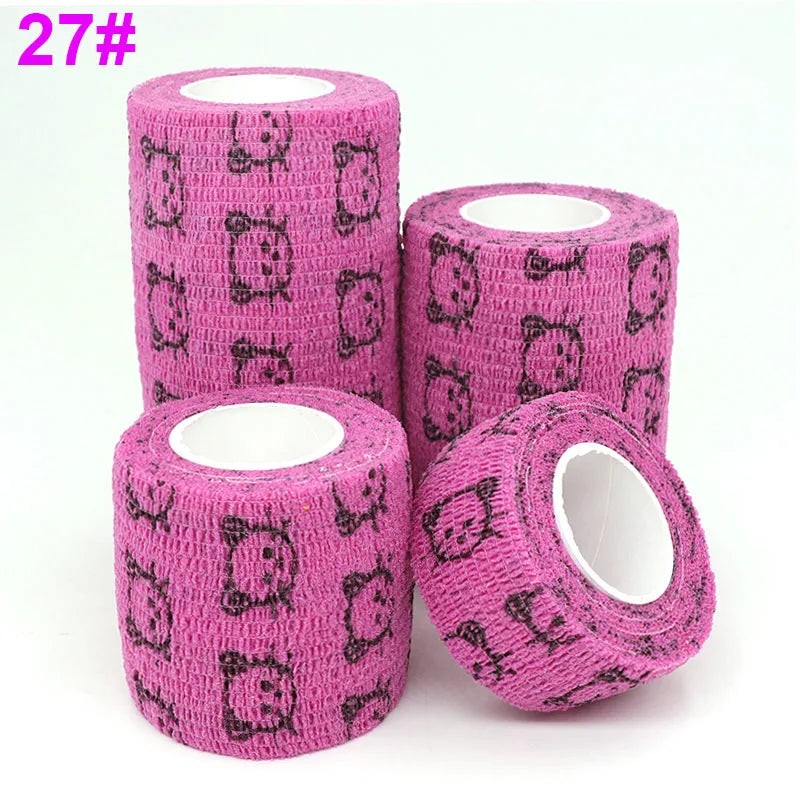 Colorful Bandage, Printed Self-Adhesive Wraps, 2.5cm-10cm