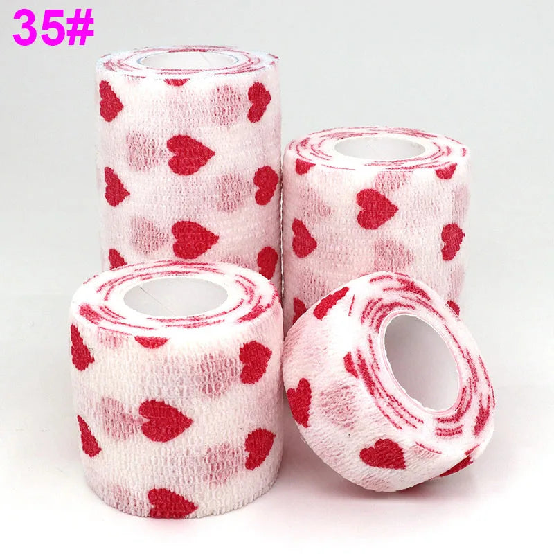 Colorful Bandage, Printed Self-Adhesive Wraps, 2.5cm-10cm