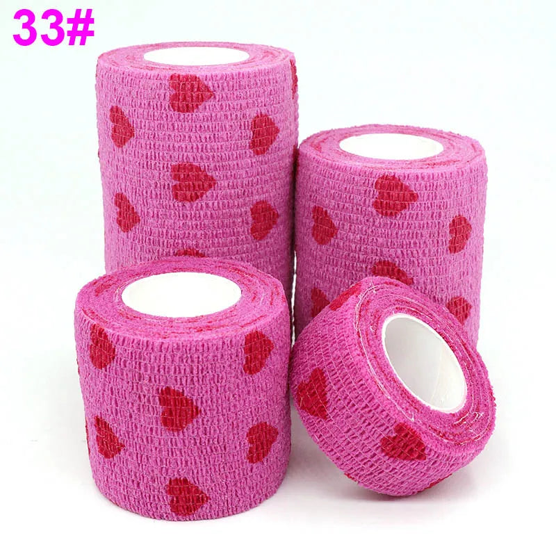 Colorful Bandage, Printed Self-Adhesive Wraps, 2.5cm-10cm
