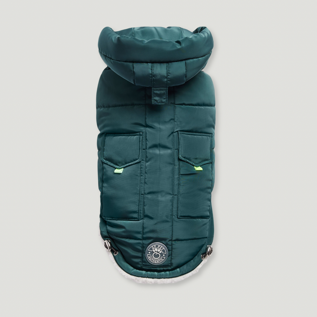 ARIMO “Super Puff” Dog Parka — Teal