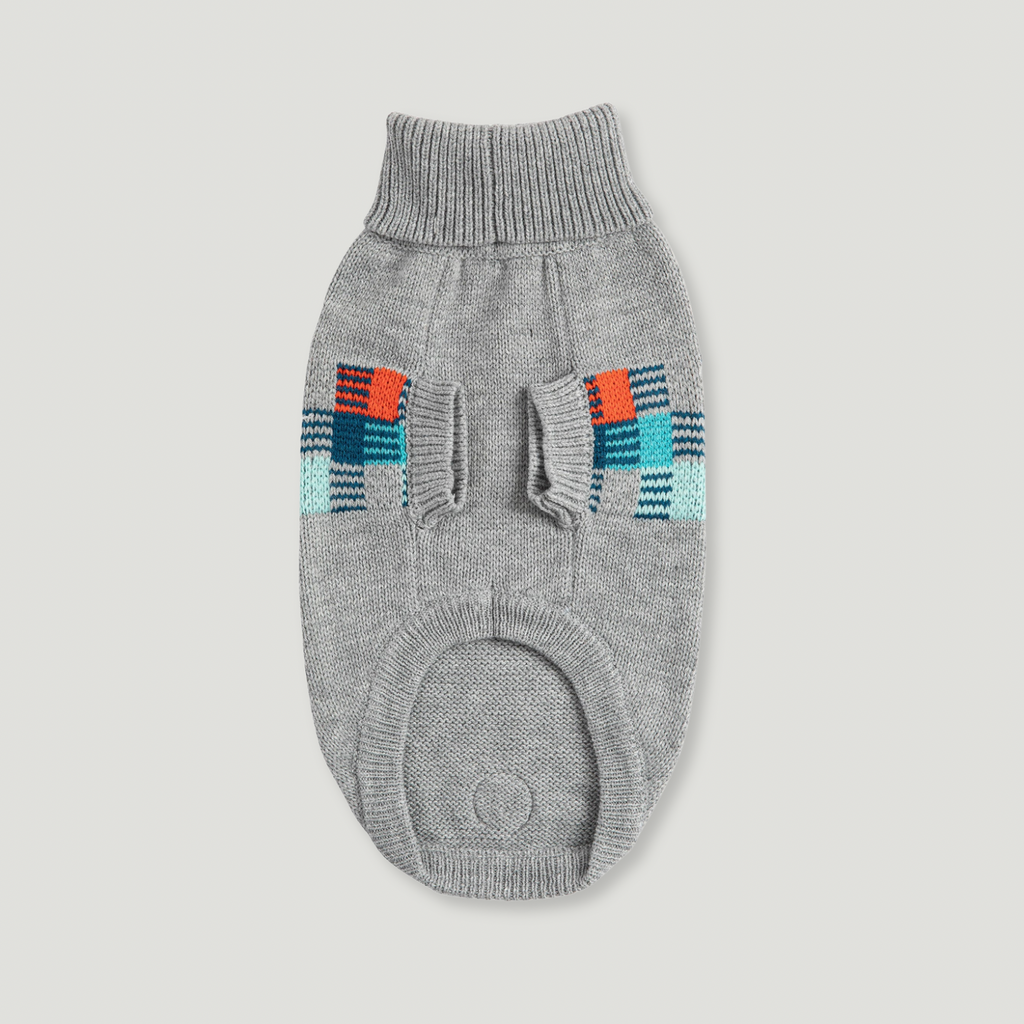 ARIMO “Winter Sailor” Dog Sweater — Grey Multi