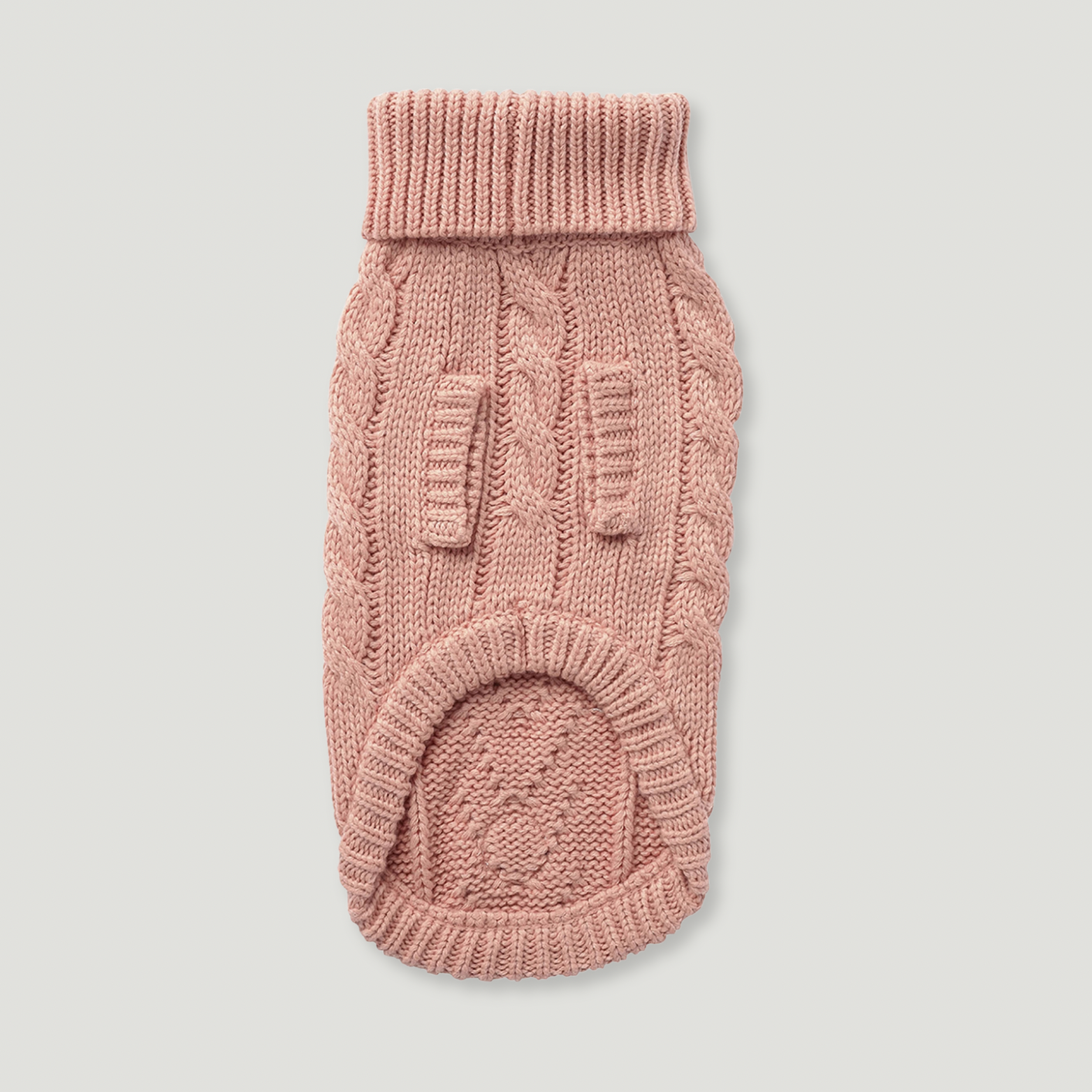ARIMO “Chunky Cable-Knit” Dog Sweater — Pink