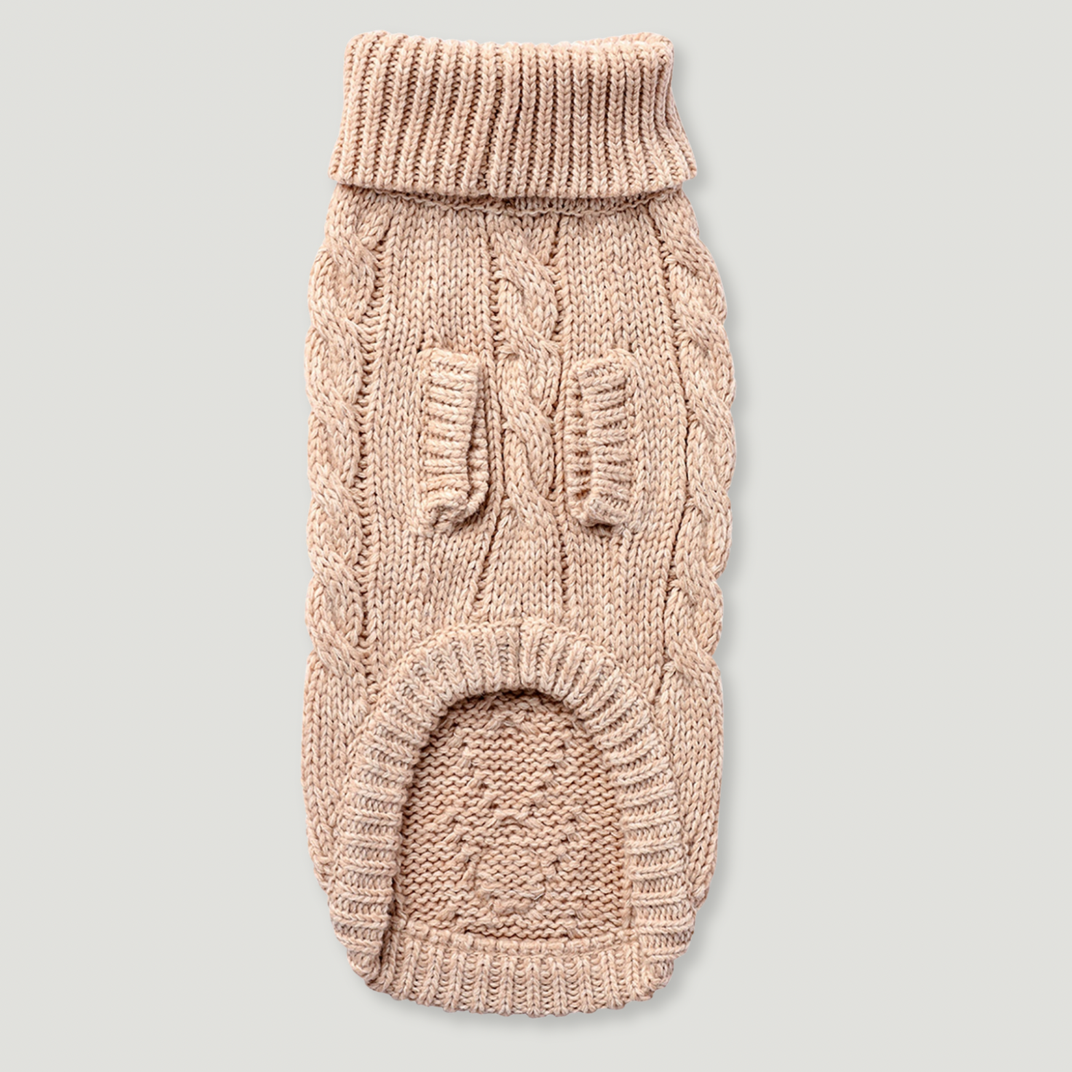 ARIMO “Chunky Cable-Knit” Dog Sweater — Oatmeal