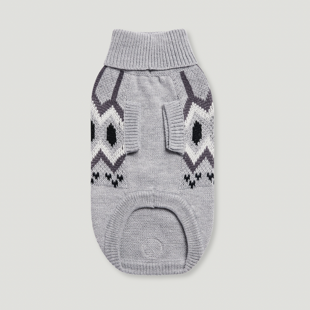 ARIMO “Heritage Knit” Dog Sweater — Grey Mix