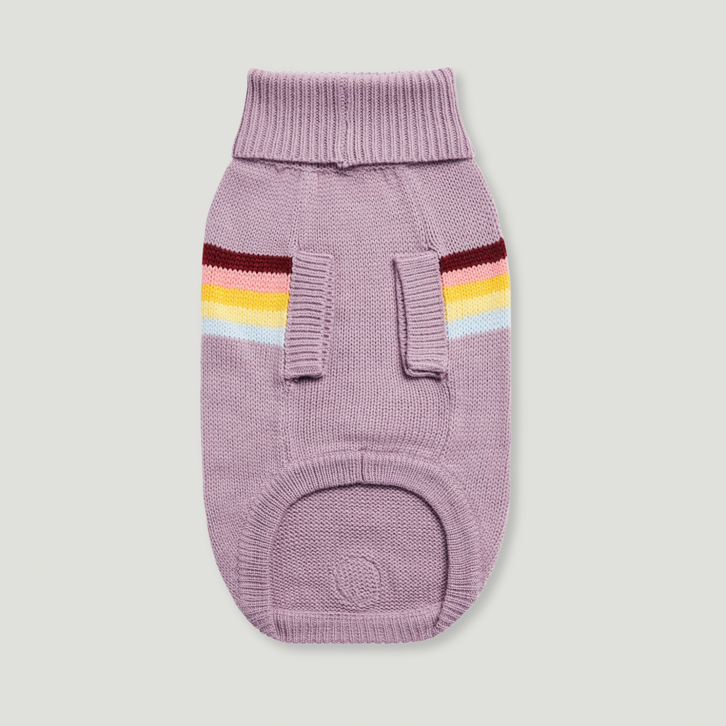 ARIMO “Retro Stripe” Dog Sweater — Lavender