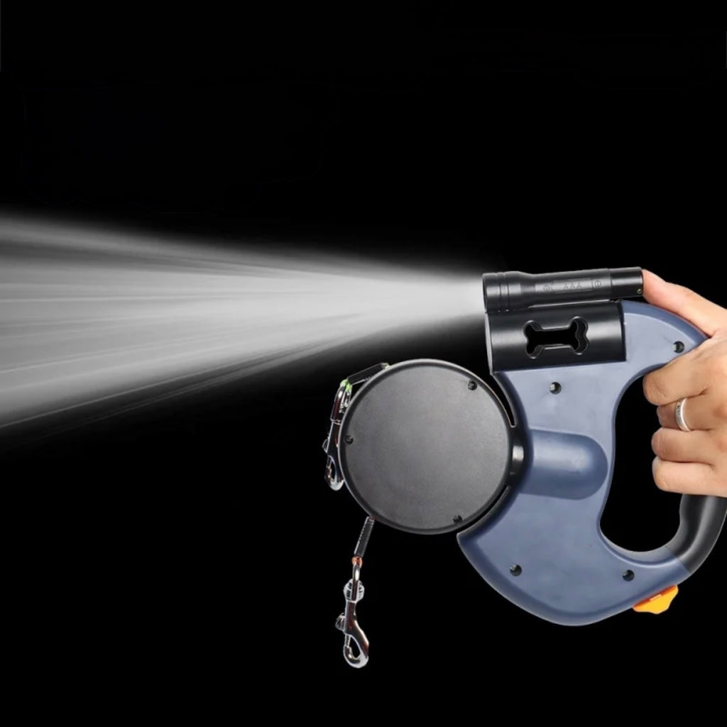 3M Retractable Dual Dog Leash with LED Light & 360° No-Tangle Design