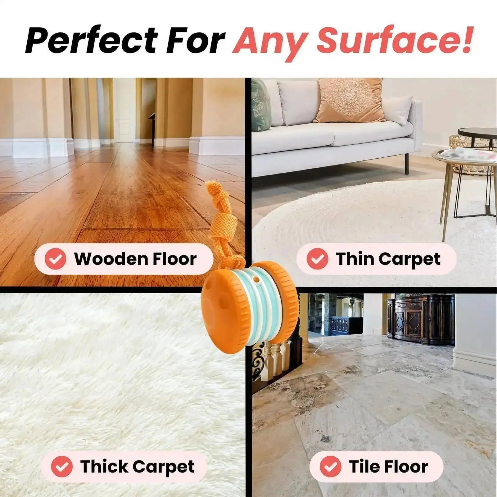 Interactive Smart Rolling Dog Ball with Rope