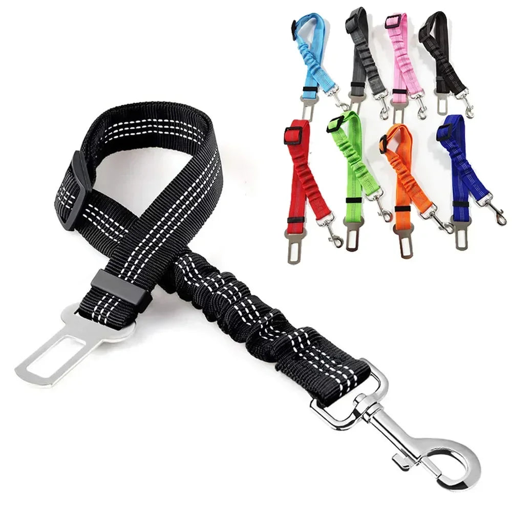 Adjustable Reflective Dog Car Seat Belt with Shock Absorber