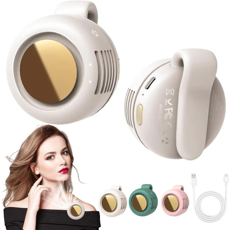 Portable Bladeless Clip Fan – 3 Speed USB Rechargeable