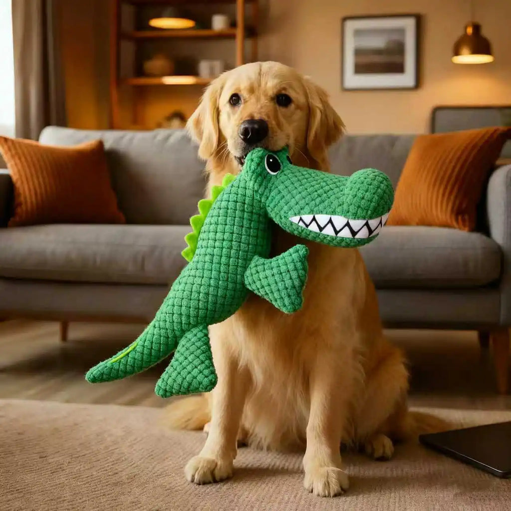 Croc Chew Buddy Plush Dog Toy