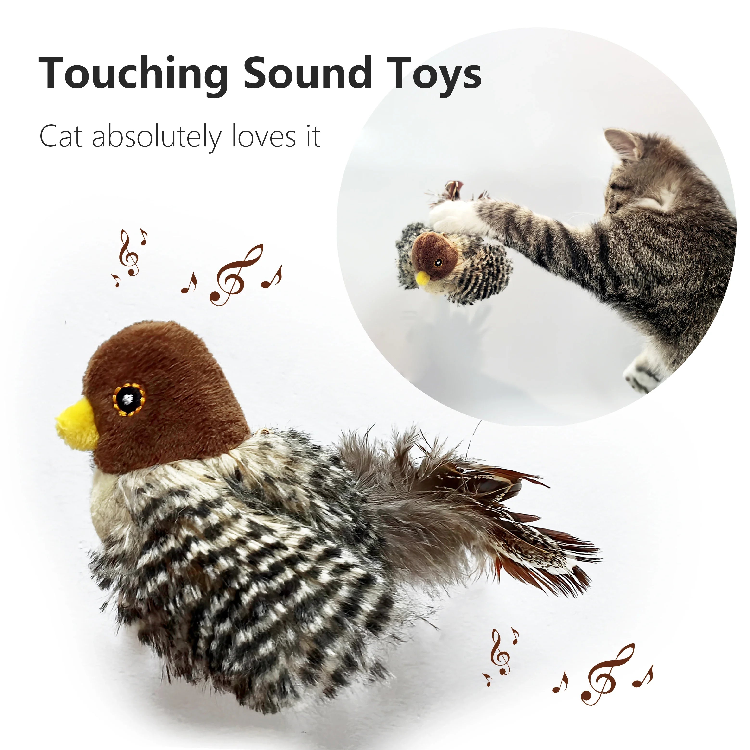 Interactive Chirping Bird Cat Toy