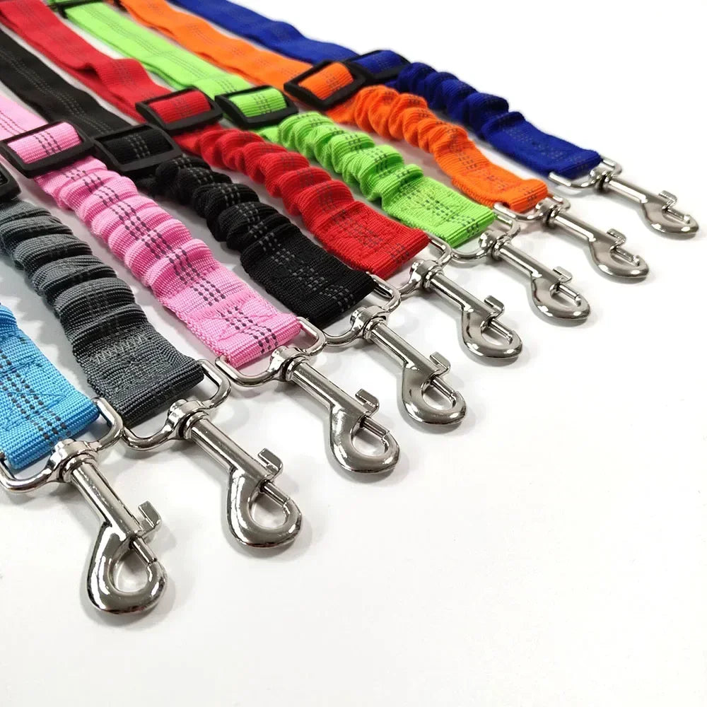 Adjustable Reflective Dog Car Seat Belt with Shock Absorber