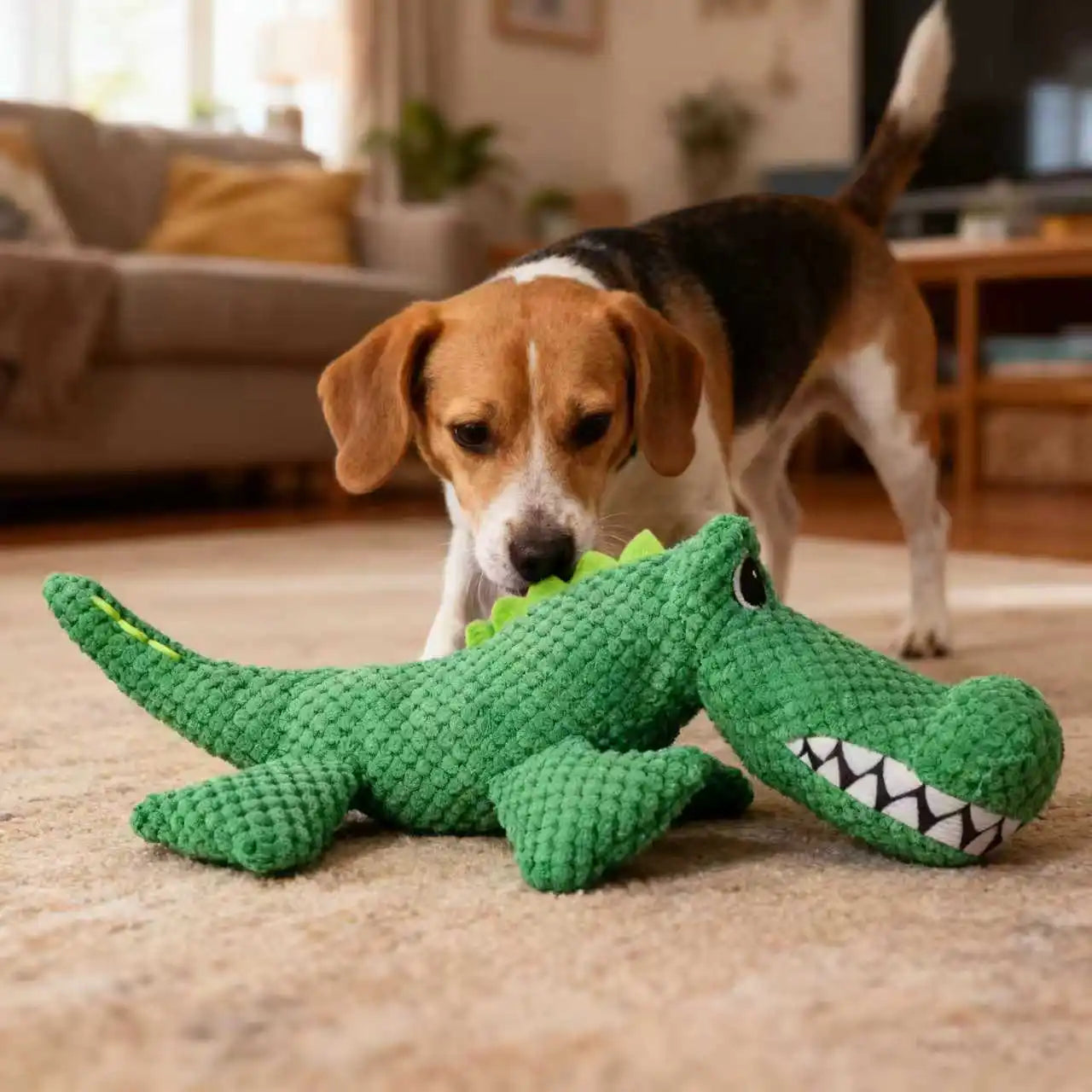 Croc Chew Buddy Plush Dog Toy