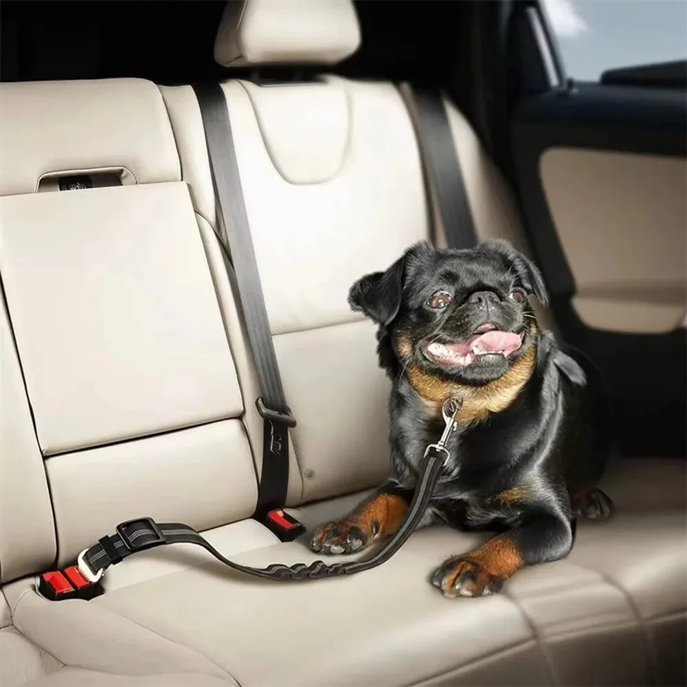Adjustable Reflective Dog Car Seat Belt with Shock Absorber