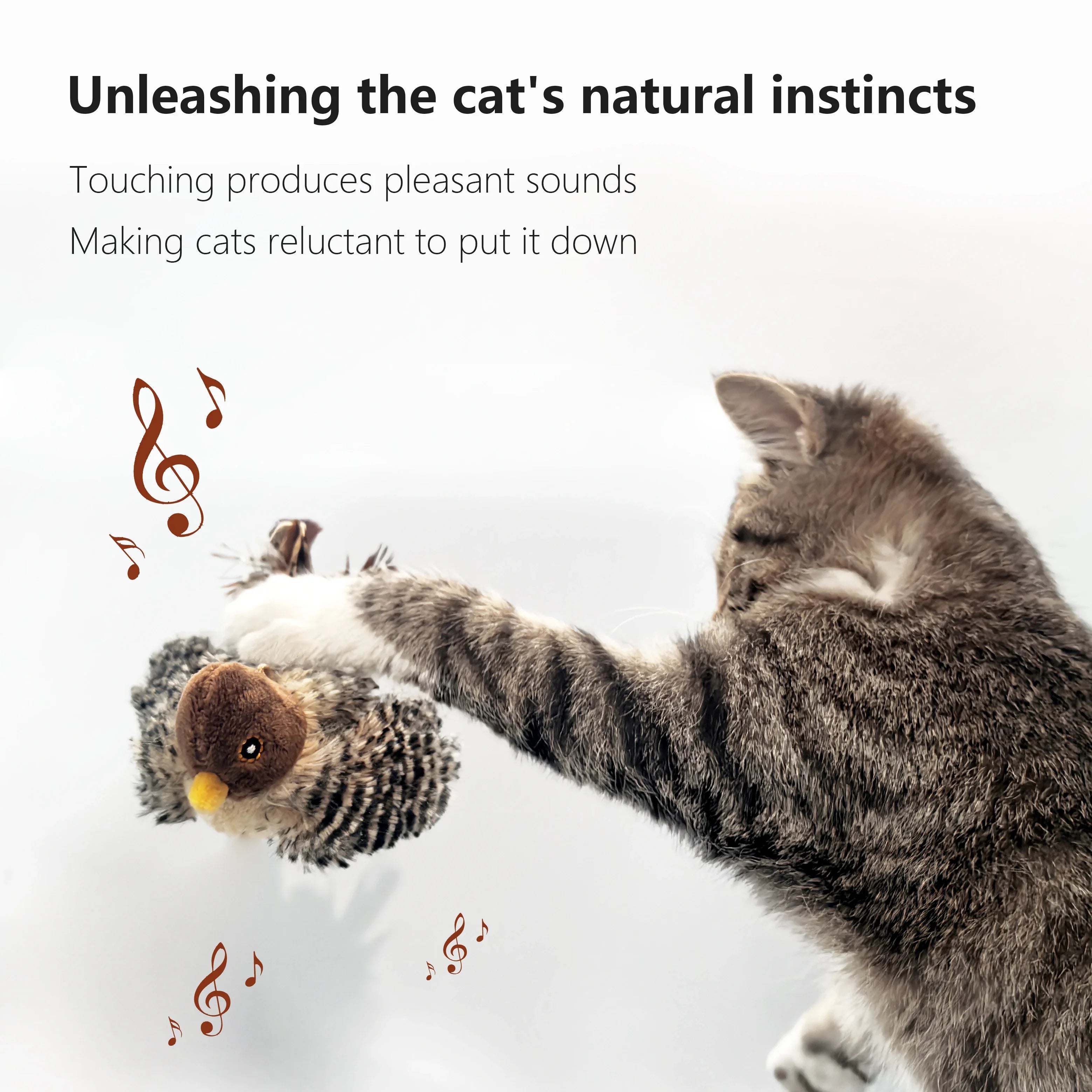 Interactive Chirping Bird Cat Toy