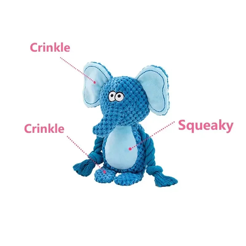 Little Buddies Crinkle & Squeaky Plush Dog Toy