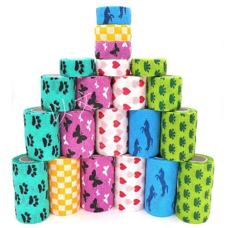 Colorful Bandage, Printed Self-Adhesive Wraps, 2.5cm-10cm