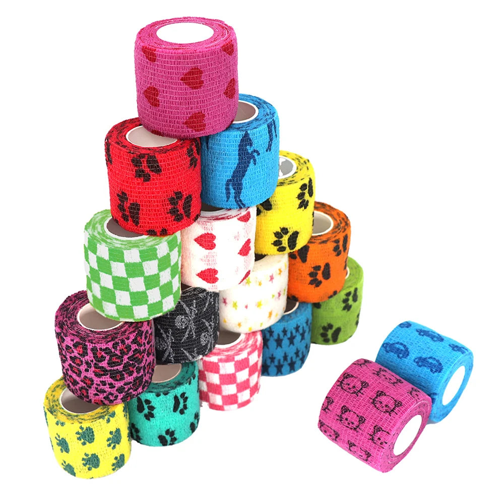 Colorful Bandage, Printed Self-Adhesive Wraps, 2.5cm-10cm