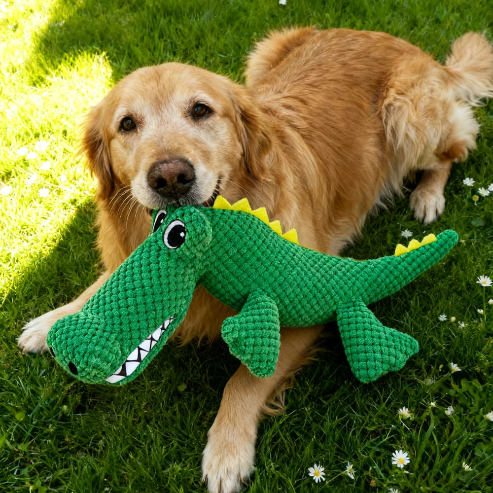 Croc Chew Buddy Plush Dog Toy