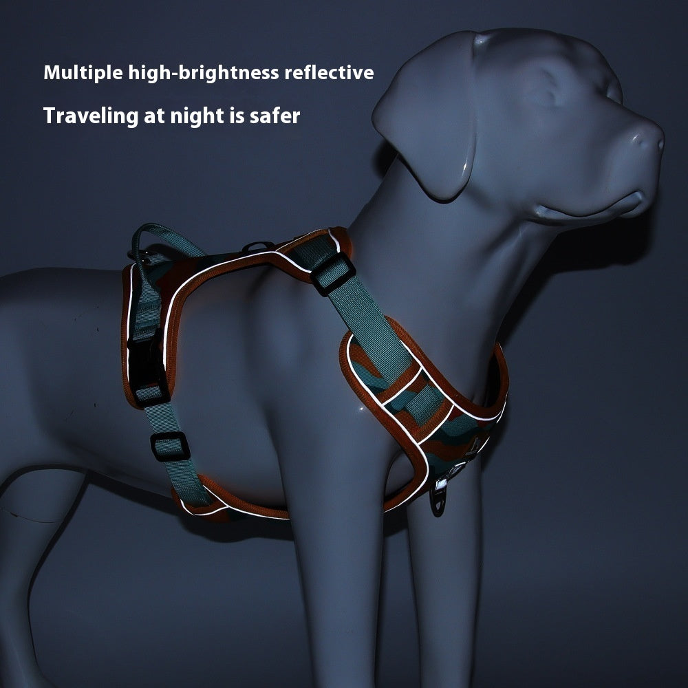 Dog Chest & Back Reflective Commuter Harness with Handle